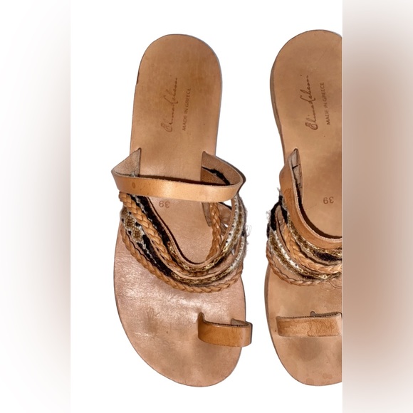 Elina Lebessi Leather Made in Greece Sandals Women’s size 3 Size 8 - Picture 2 of 16